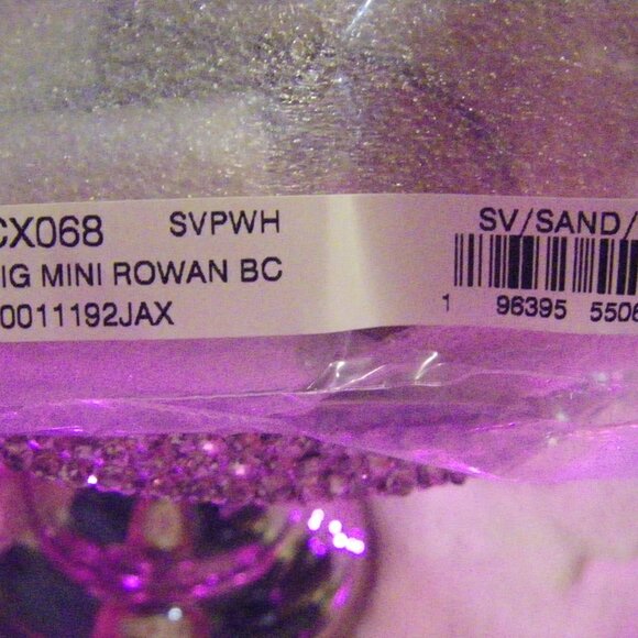 Coach Rowan MINI BAG CHARM Signature Canvas CX068 Sv/Sand/Taupe New Sealed - Picture 5 of 6